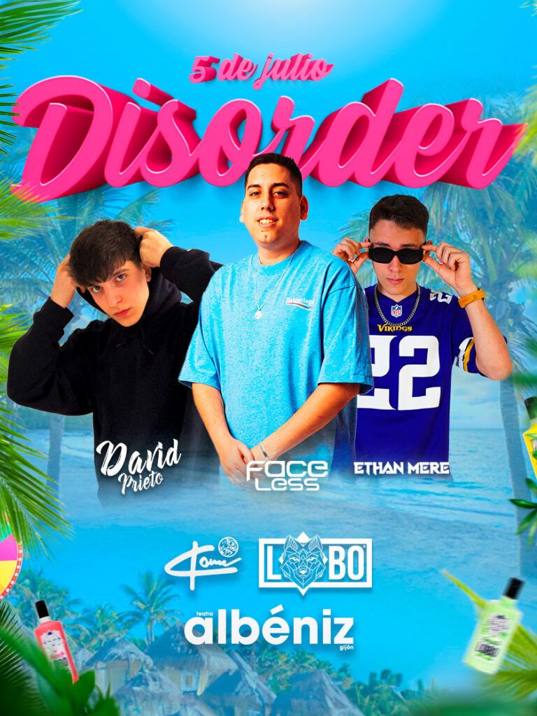 Cartel de Disorder Fest en el Teatro Albéniz de Gijón