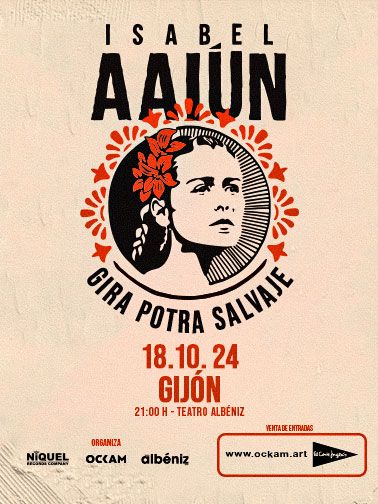 Cartel de Isabel Aaiún en el Teatro Albéniz de Gijón