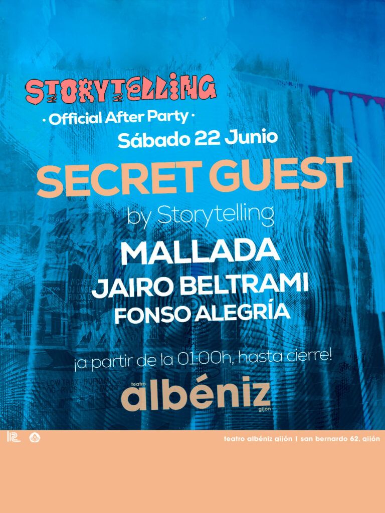 Cartel de Storytelling en el Teatro Albéniz de Gijón