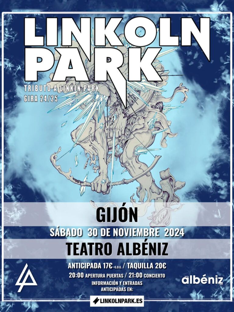 Cartel de Linkoln Park en el Teatro Albéniz de Gijón