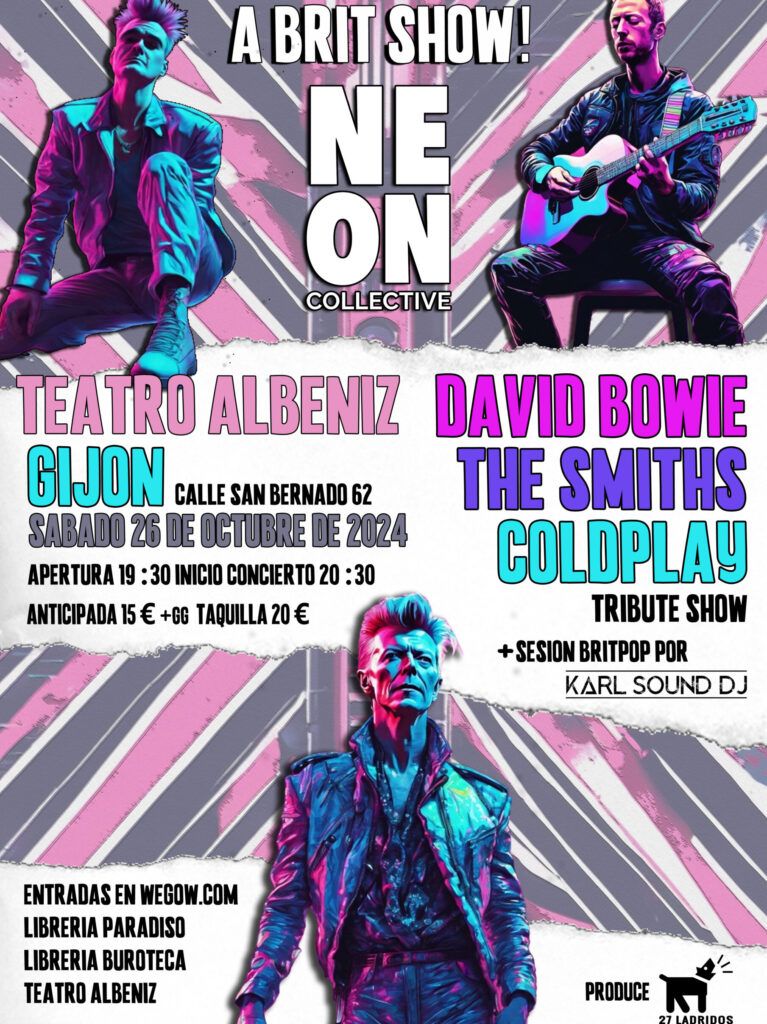 Cartel de Neon en el Teatro Albéniz de Gijón