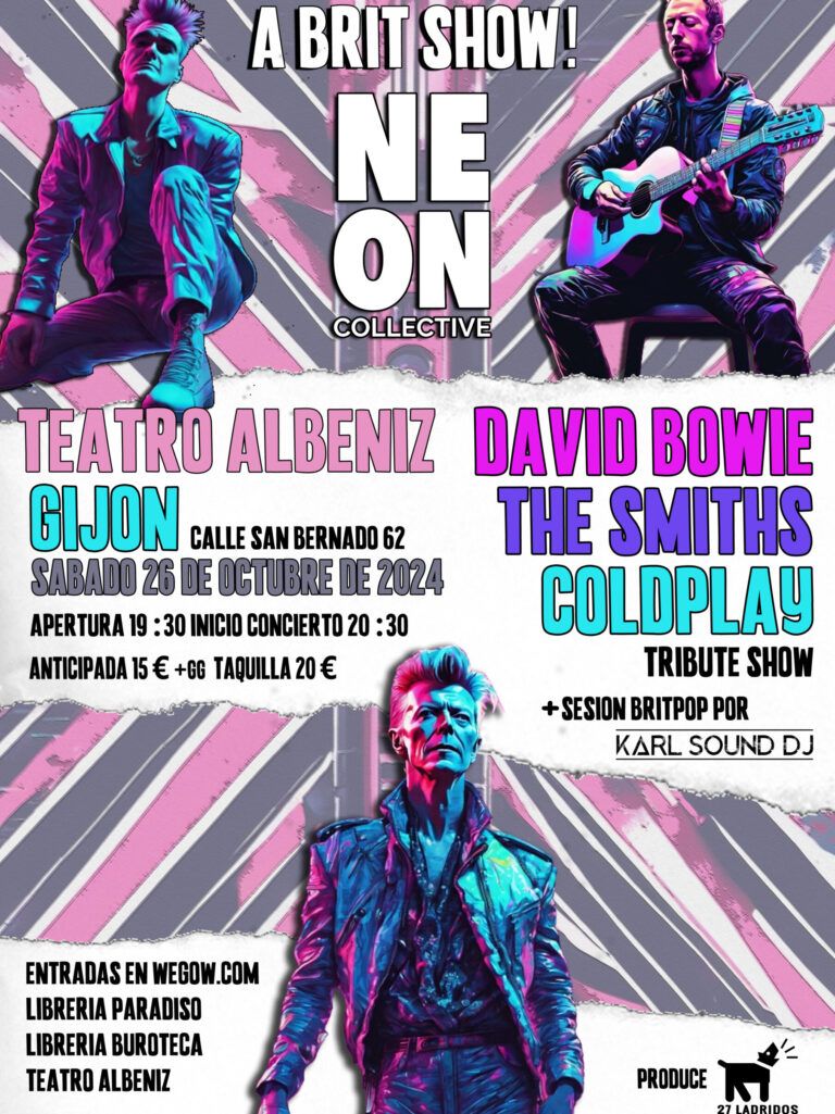 Cartel de Neon en el Teatro Albéniz de Gijón