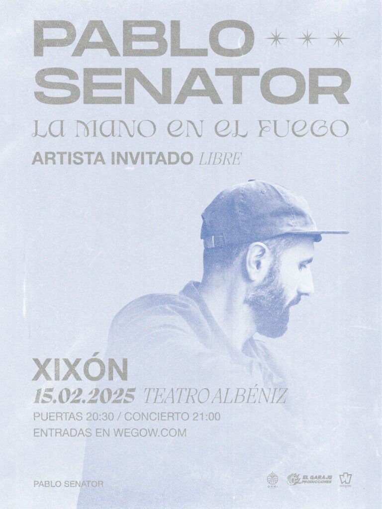 Cartel de Pablo Senator en el Teatro Albéniz de Gijón