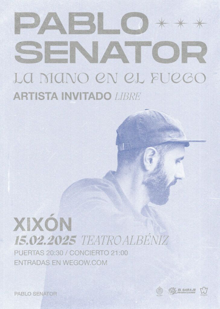 Cartel de Pablo Senator en el Teatro Albéniz de Gijón